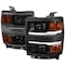 Spec-D Tuning 14-15 Chevrolet Silverado 1500 Projector Headlights 2LHP-SIV14SM-SQ-RS - alternate 1